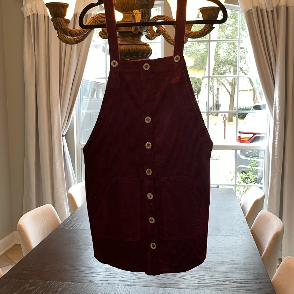 Burgundy Corduroy mini dress